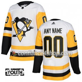 Adidas Maillot de Hockey Pittsburgh Penguins Personnaliser 2017-2018 Blanc Authentic - Enfant